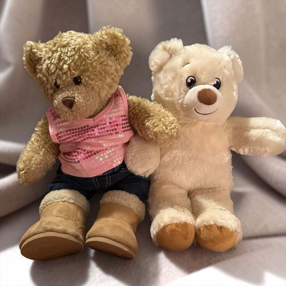 Set of 2 Build-A-Bear Workshop Pair of Plush Teddy‎ Bears